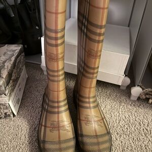 Burberry Plaid Rain Boots